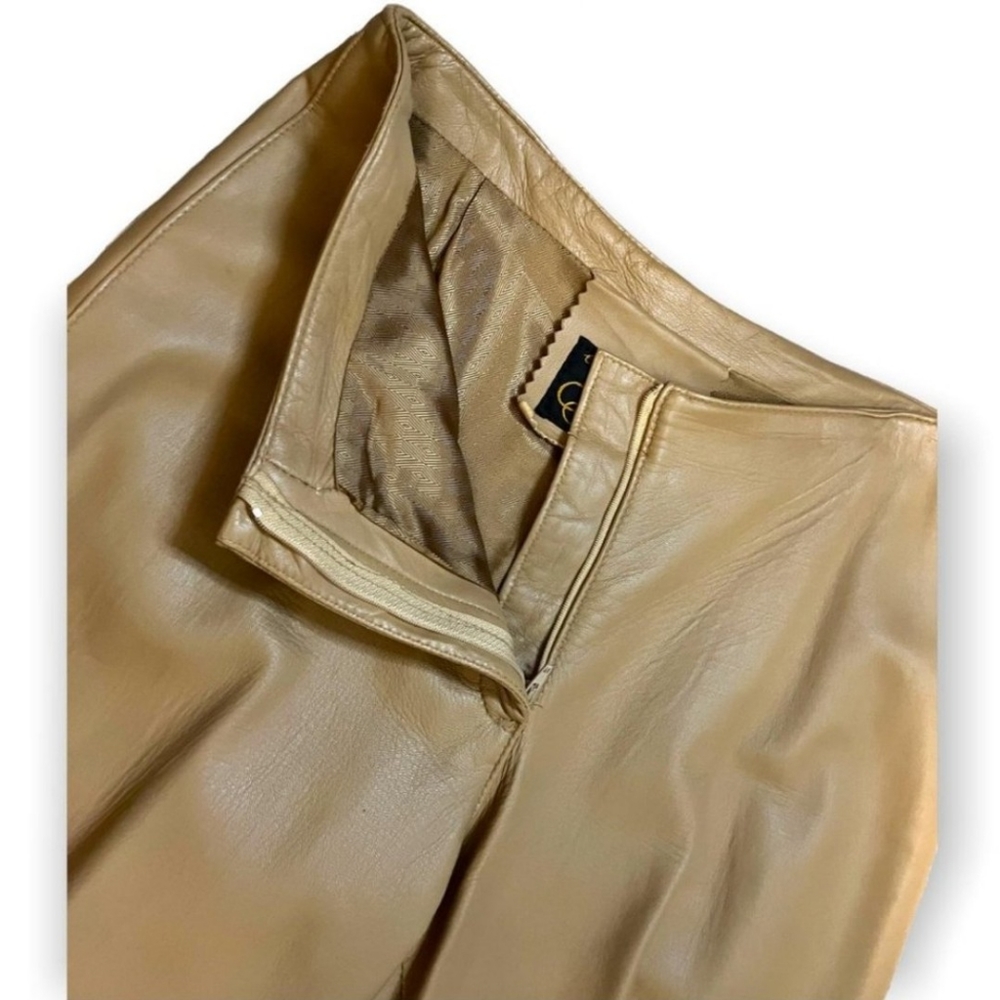 Genuine Vintage Leather Jez Montreal Luxury Designer Flared Pants - Picture 4 of 4